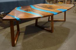 Walnut & Epoxy Kitchen Nook Table 1700 2