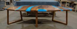 Walnut & Epoxy Kitchen Nook Table 1700 5