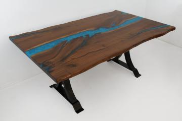 Live Edge Walnut Epoxy Table