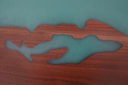 LED Walnut Epoxy River Table 1862 6