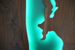 LED Walnut Epoxy River Table 1862 7