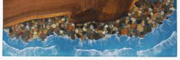 Walnut Ocean Table With Embedded Rocks 1856 5