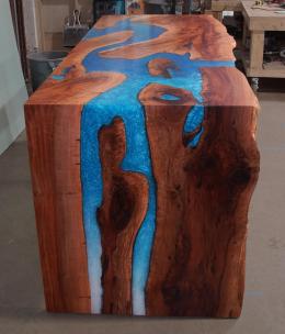 Australian Beefwood Live Edge Countertop With Double Wa