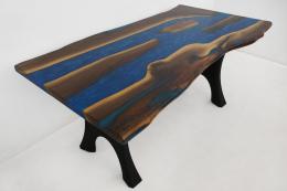 Live Edge Walnut River Table 1858 2