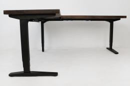 L Shaped River Desk With Adjustable Height Functionalit