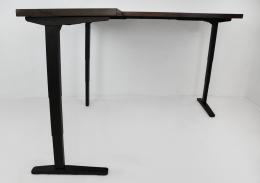 L Shaped River Desk With Adjustable Height Functionalit