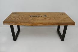 Small Live Edge Coffee Table With CNC Engraving 1859 3