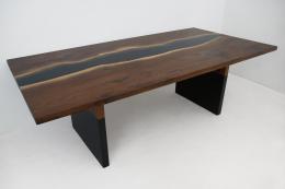 Walnut River Dining Table With Custom Base 1811 1