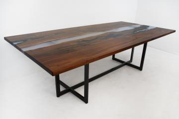 Walnut Epoxy River Dining Table