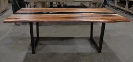 Live Edge Walnut River Table With Black Epoxy 1900 4