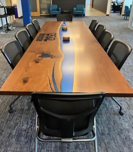 Conference Table With CNC Logo and LED Lights 1795 15