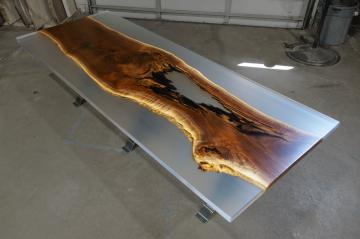 Dining Table With Clear Epoxy