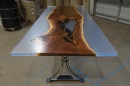 Walnut Dining Table With Clear Epoxy 1943 4
