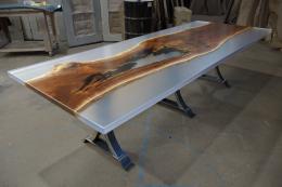 Walnut Dining Table With Clear Epoxy 1943 5