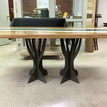 Chestnut Tree River Table Legs Specialty Base