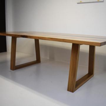 Reverse Trapezoid Custom Wood Table Legs Specialty Base
