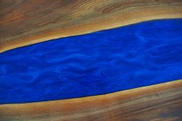 Walnut Dining Table With Blue Epoxy 1915 5