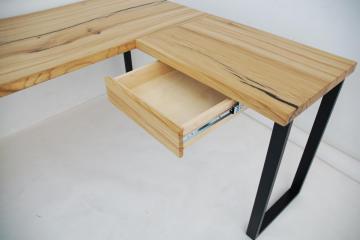 Custom Wood Furniture Online - Elm Office Desk With Dra