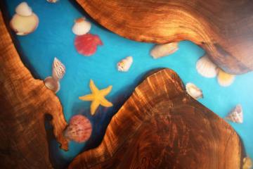 Custom Wood Furniture Online - Seashells Embedded In Ep