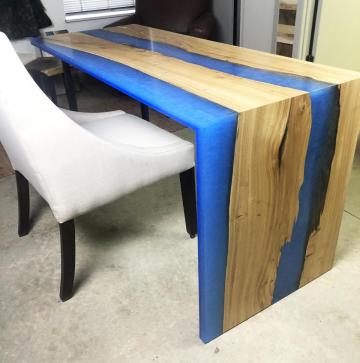 Custom Wood Furniture Online - Custom Waterfall Desk Wi