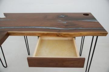 Custom Furniture Online - Custom Epoxy Desk With Drawer