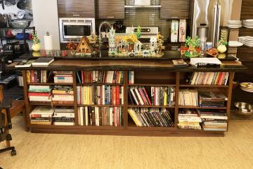 Live Edge Walnut Bookcase & Counter