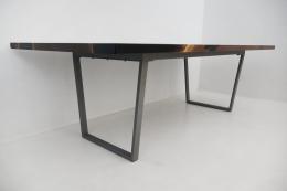 Walnut Dining Table With Multi Angle Epoxy Rivers 1910 