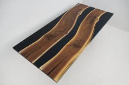 Walnut River Table With Black & Clear Epoxy 1924 3