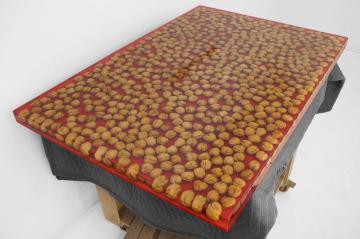 River Table With Rocks 8 - Countertop With Embedded Wal