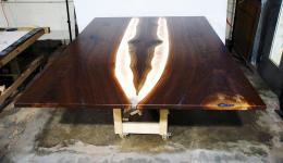 Epoxy Kitchen Island With LED Lights 0077 7