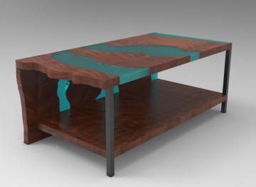 Modern Rustic Furniture For Interior Design - 3D Render