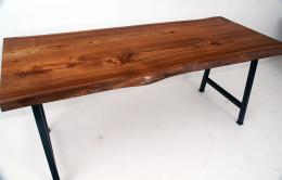 Live Edge Elm Desks With Matching Rolling Cabinets 0020