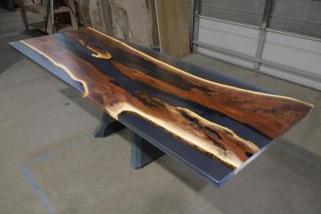 Walnut Epoxy Dining Table