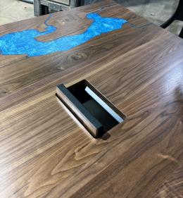 Custom Conference Table With CNC Logo And Topography 6