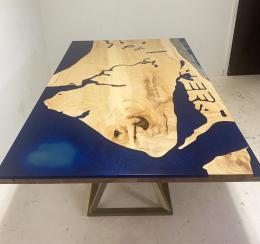 Maple Dining Table With Shoreline Topography 9