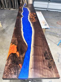Custom LED Countertop With Sports Team Engraving 8