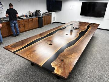 Black Epoxy Resin Company Conference Table