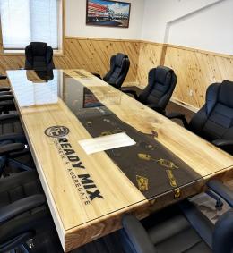 Elm Conference Table With Embedded Scale Construction M