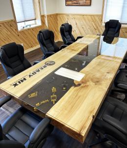 Elm Conference Table With Embedded Scale Construction M