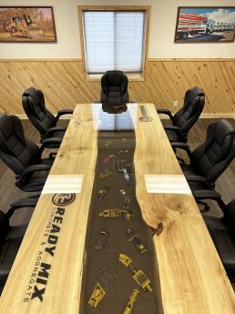 Elm Conference Table With Embedded Scale Construction M