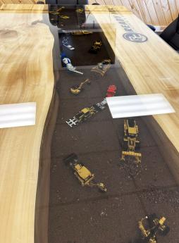 Elm Conference Table With Embedded Scale Construction M