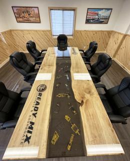Elm Conference Table With Embedded Scale Construction M