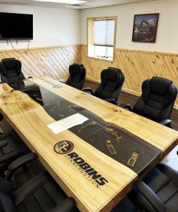 Elm Conference Table With Embedded Scale Construction M