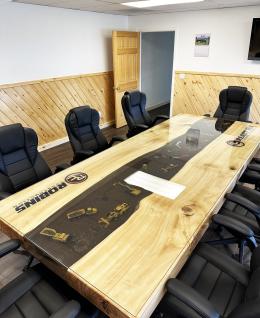 Elm Conference Table With Embedded Scale Construction M