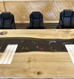 Elm Conference Table With Embedded Scale Construction M