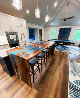 Australian Beefwood Live Edge Countertop With Double Wa
