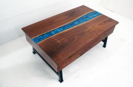 Walnut River Coffee Table With Storage 6