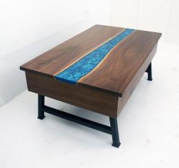 Walnut River Coffee Table With Storage 3