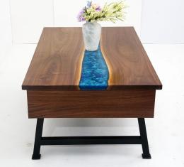 Walnut River Coffee Table With Storage 9