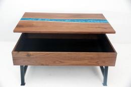 Walnut River Coffee Table With Storage 2